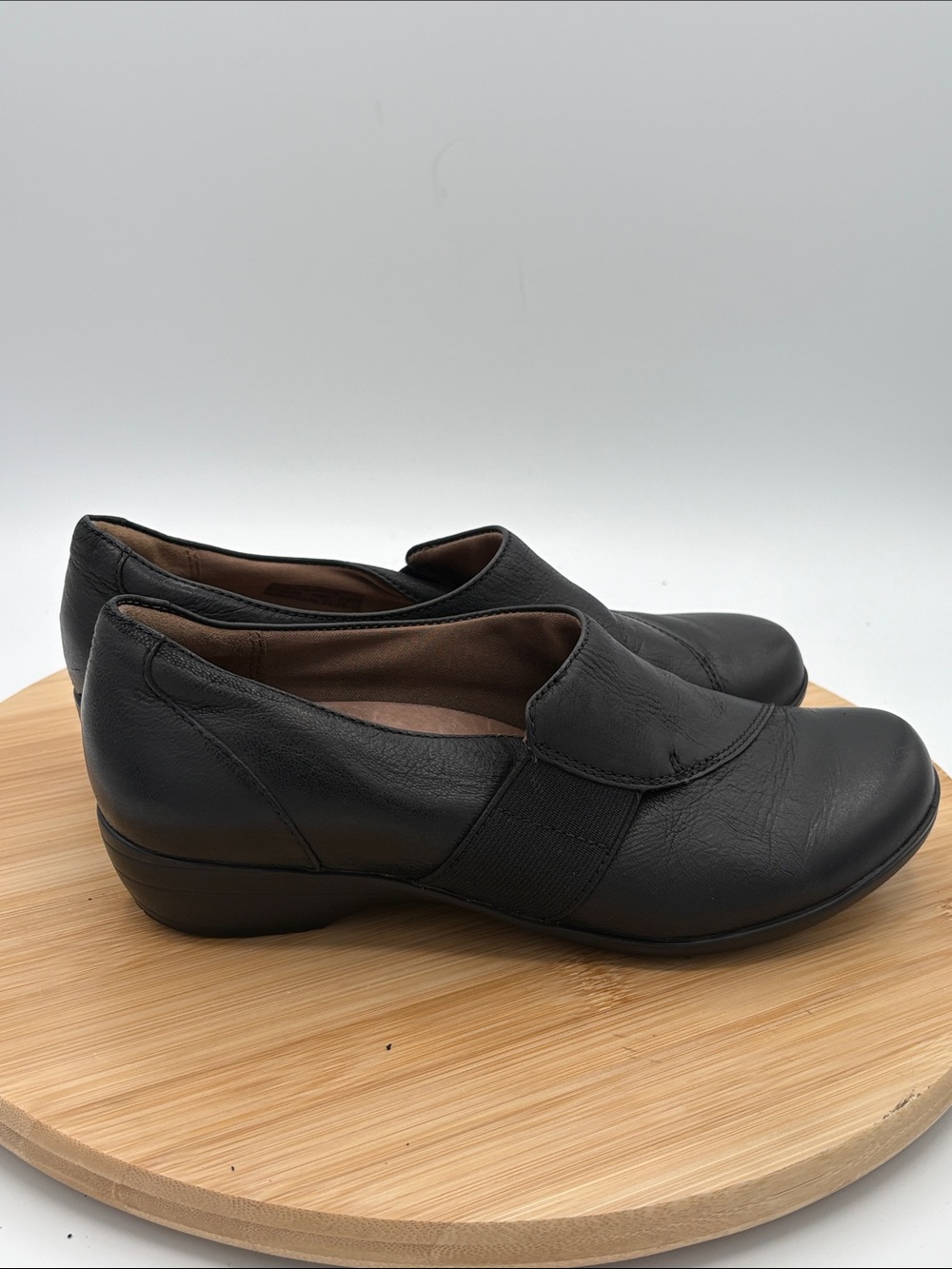 Dansko Fae Slip On Loafer Comfort Shoe Black Leather Womens US 5.5-6 EU 36